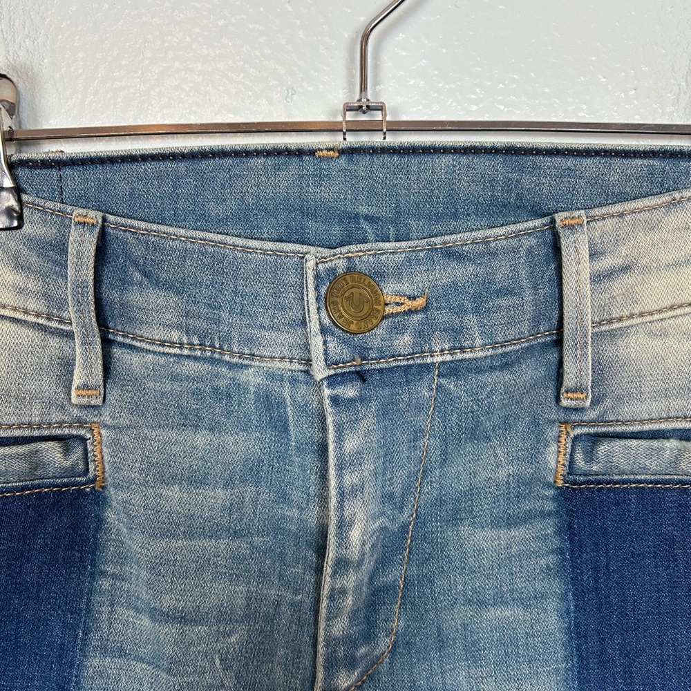 True Religion Distressed Pieced Patchwork Denim M… - image 6